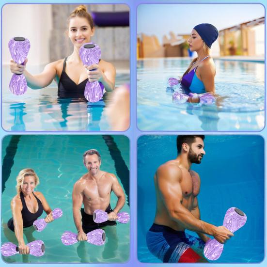 2 Peças Halteres Aquáticos Halteres para Exercícios Aquáticos Espuma EVA Pesos Aquáticos Barras de Piscina Resistência Equipamento de Fitness para Homens Mulheres Jovens