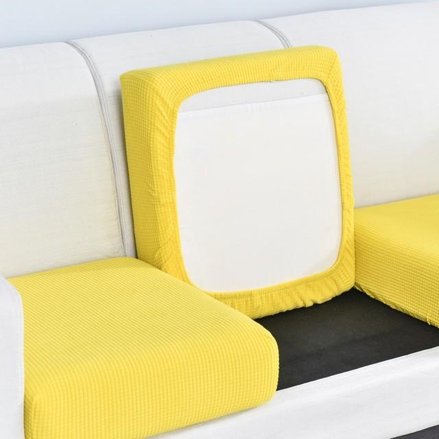 Jacquard Sofa Soft Cushion Cover For Living Room Pet Owners Kids Furniture Protective Cover Polar Fleece Stretch Washable Removable Couch Covers
