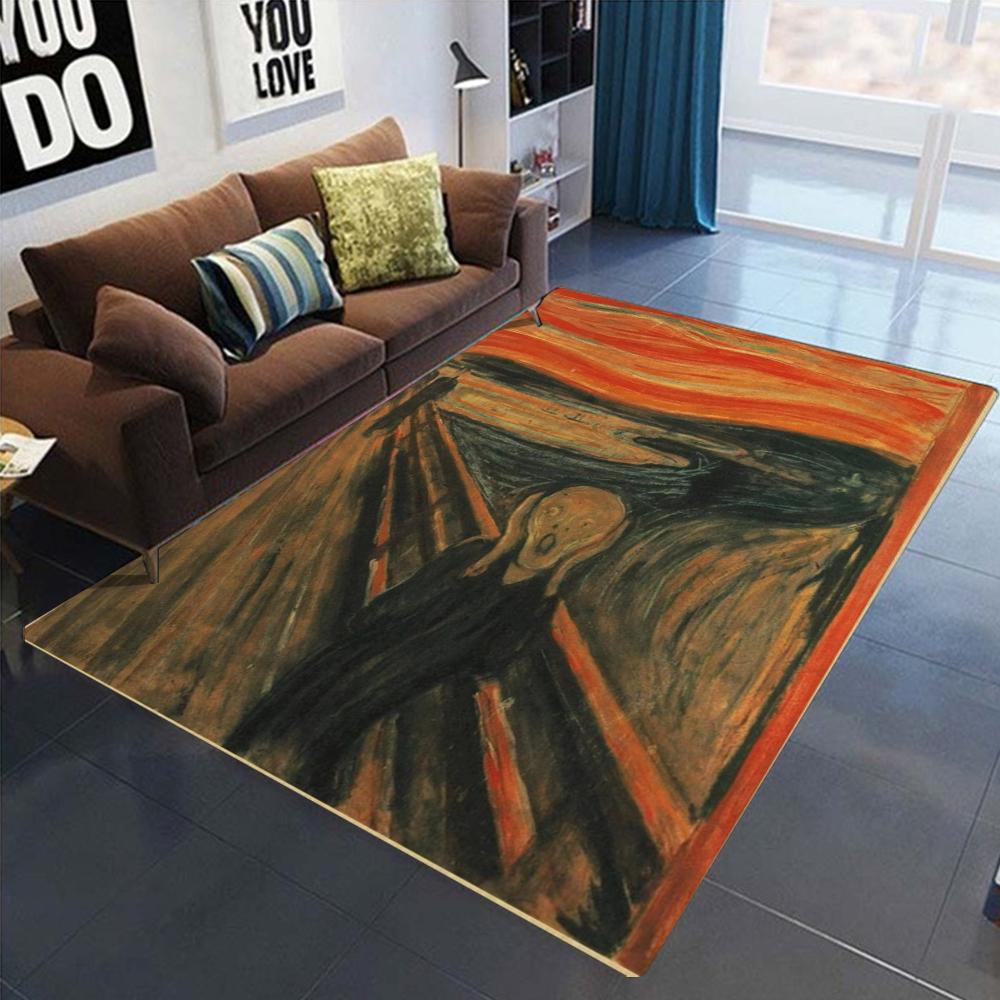 Funny Mona Lisa World Famous Painting Inpired Carpet Living Room Decor Rug Bedroom Floor Mat Makes Your Room Look Cool Carpet