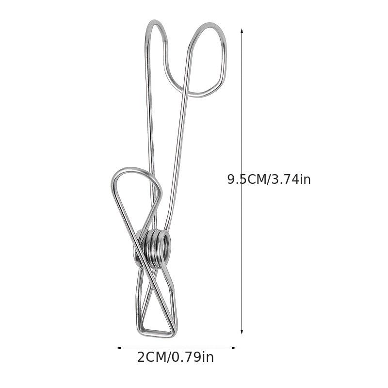 Metal Hanging Hook Clip, Multifunctional Windproof Clothespin, Household Clothes Towels Hanging Clip