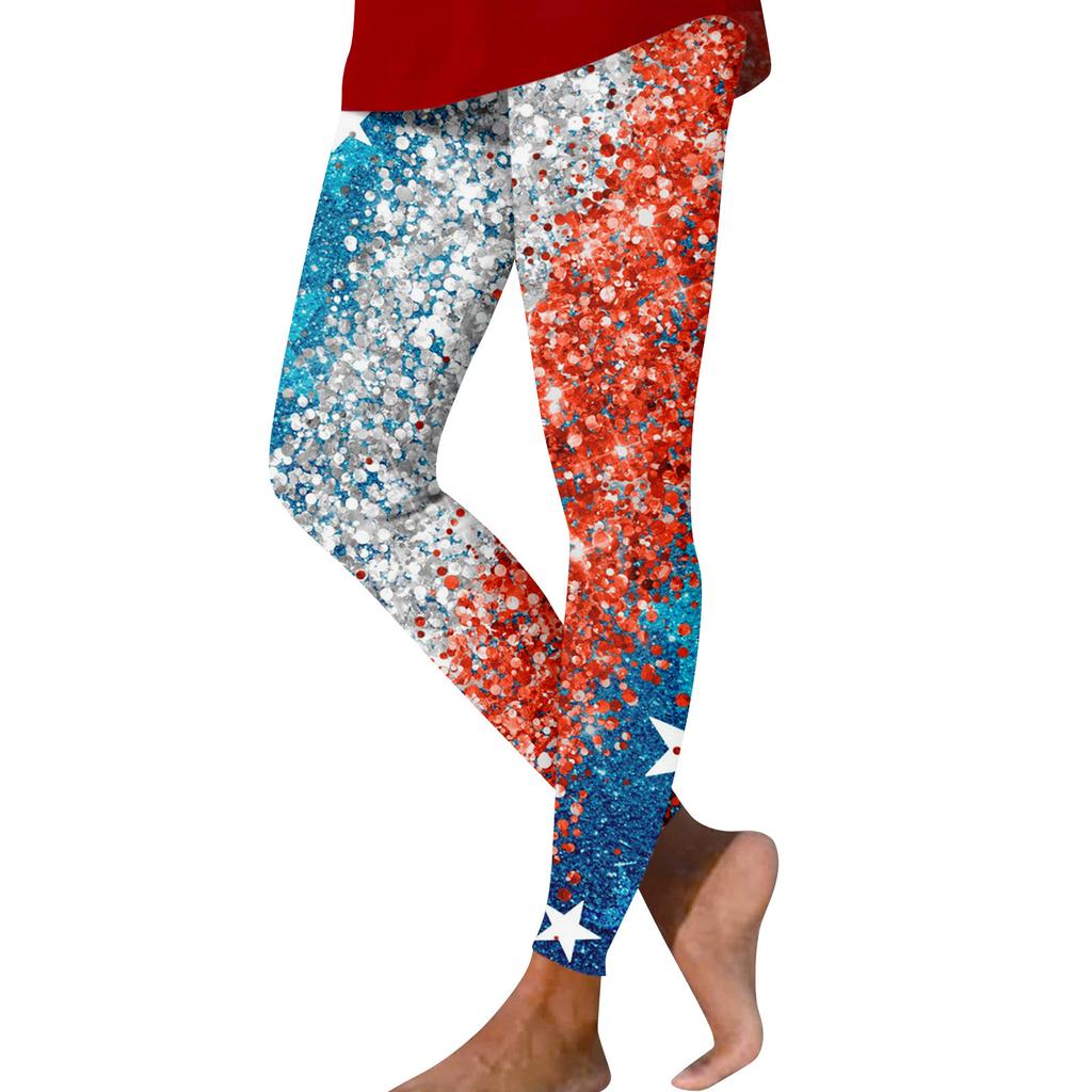 High Waisted Yoga Pants For Women Girls Colorful Print Stretchy Workout Leggings Tights