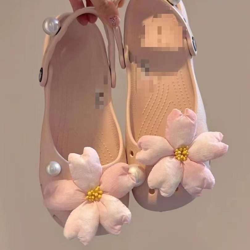 Süßer 3D-Blumen-Stickaufnäher aus Baumwolle für DIY-Dekoration auf Mädchenkleidung, Taschen und Verpackungen