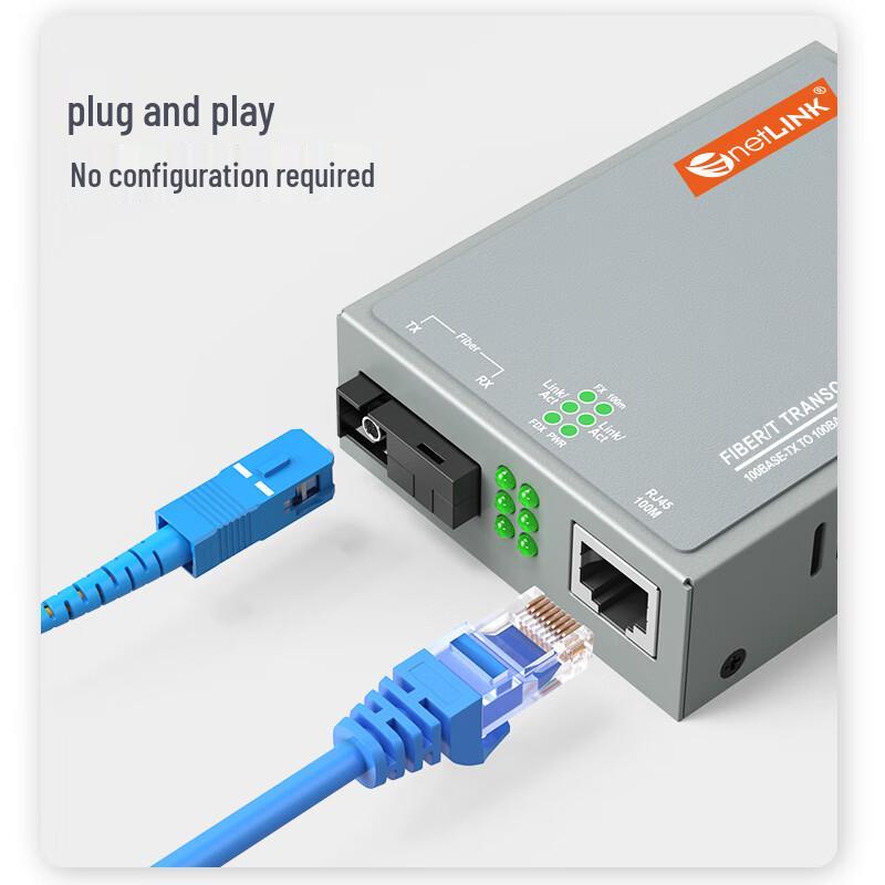 netLINK HTN-3100A-25KM 100M Single-Mode Fiber Optic Transceiver