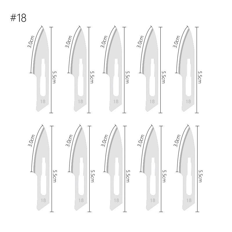 10pcs Knife Blades NO.10/11/12/15/18/20/21/22/23/24/25/60 Metal Engraving Repalce Blades DIY Wood Carving Fruit Sculpture Cutter