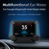 P21 Car HUD Gauge Diagnostic Tool Slope Meter OBD GPS Inclinometer Car Head Up Display Multifunctional Vehicle Meter Speed Volt