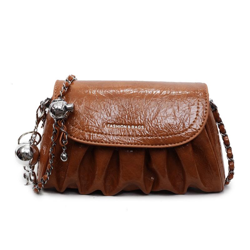 Niche Design Bag Women's New Summer Chain Messenger Bag Pleated Cloud Bag