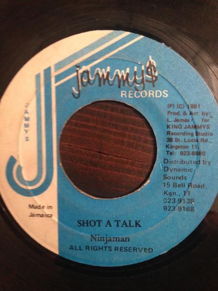 

7-дюймовая пластинка NINJAMAN Shot A Talk NONE Jammys Records 1991 Ямайка Регги Ска Даб Б/у
