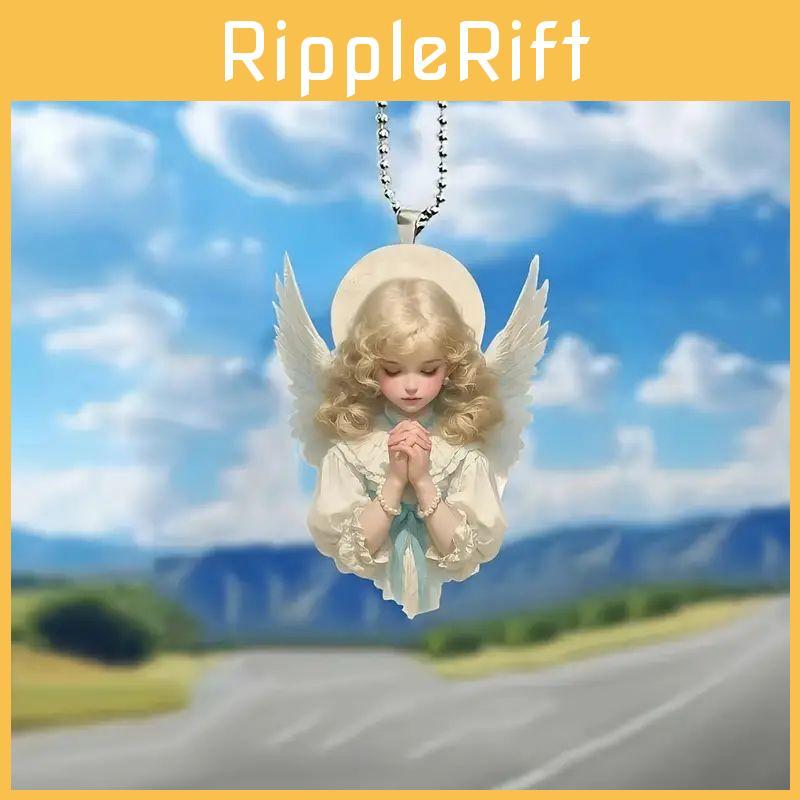 Acrylic Angel Car Interior Decor Pendant For Stylish Vehicle Accessories