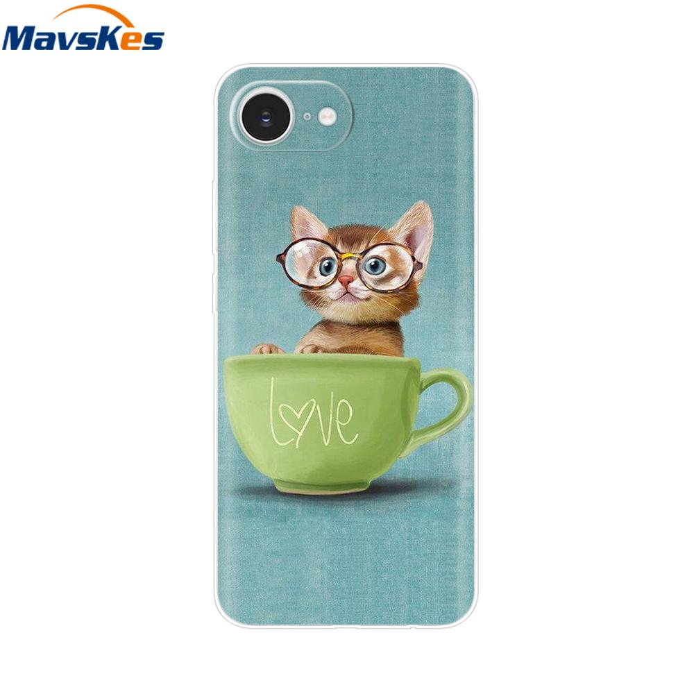 For iPhone 16e Case For Apple iPhone 16e Case Luxury Clear Painted Cover Case For iPhone 16e 16 E Coque Protective Cover Fundas