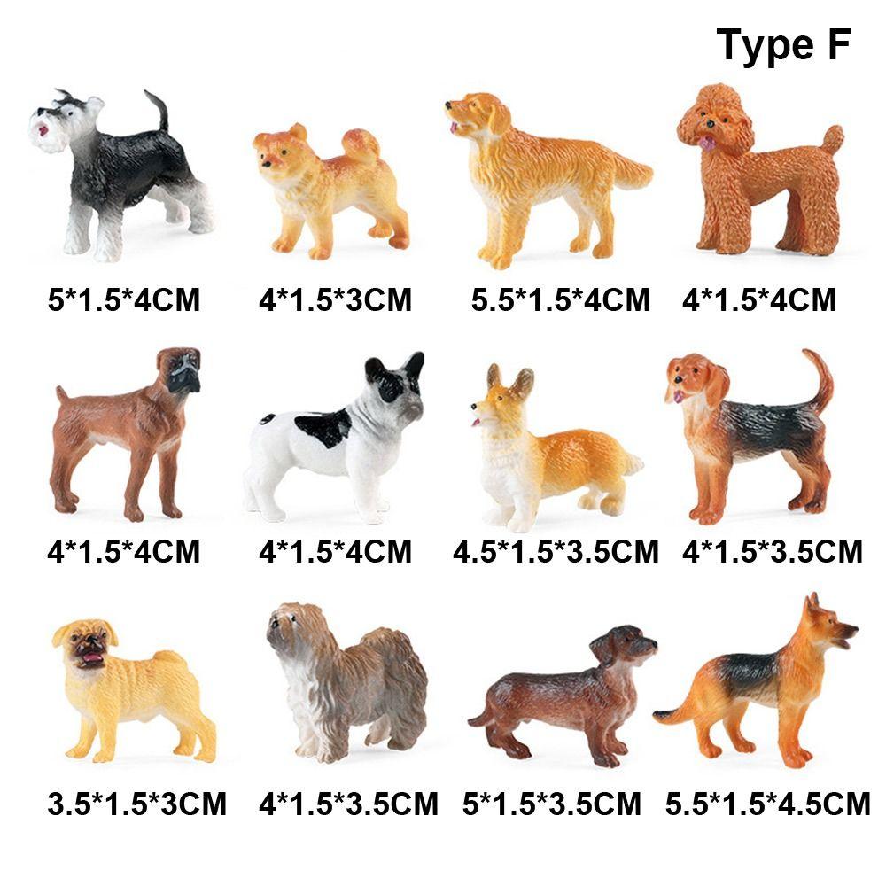 12pcs Mini Insects Simulation Ocean Animal Figurine Dog Cat Wild Animal Model  Kids Toys