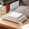 Eco-friendly Thicken Double Layer Plastic Creative Long Rectangle Tea Tray Multi-Function Cup Holder Cup Draining Tray Homeware