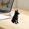 3D Printed Geometric Shepherd Dog Ornament, Minimalist Dog Sculpture for Nordic Light Luxury Home Decor, Entry Desk TV Cabinet Accent Gift