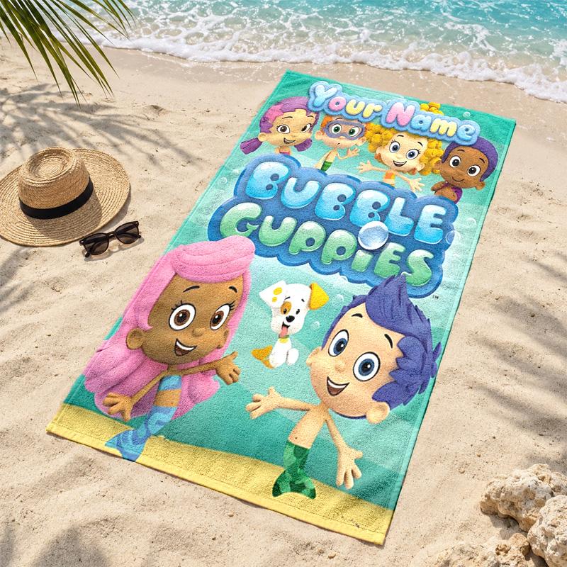 Bubble Guppies Personalisierte Strandtücher dienen auch als Badetücher Sommer-Essential ein Muss für draußen den Strand und den Pool