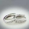 Women's Fashion Rhinestone Platinum Plated Ear Studs Hoop Earrings Jewelry
