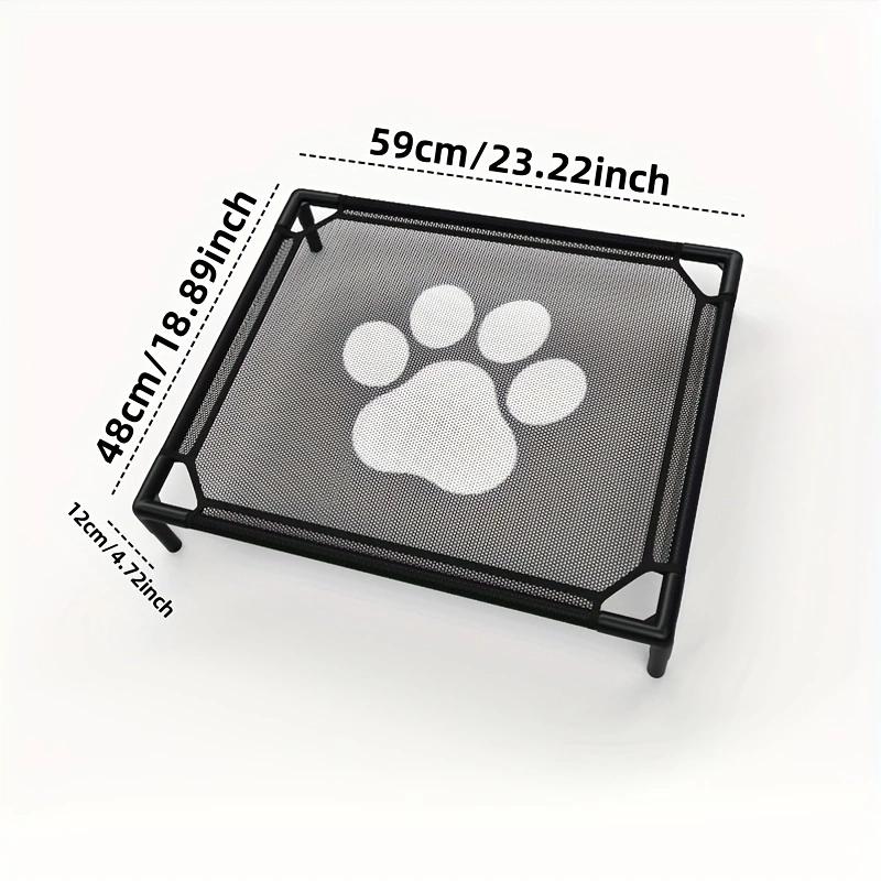 Cooling Elevated Dog Bed - Raised for Dogs, Cat, Outdoor With Guardrail, Breathable Mesh, Portable Camping Cot