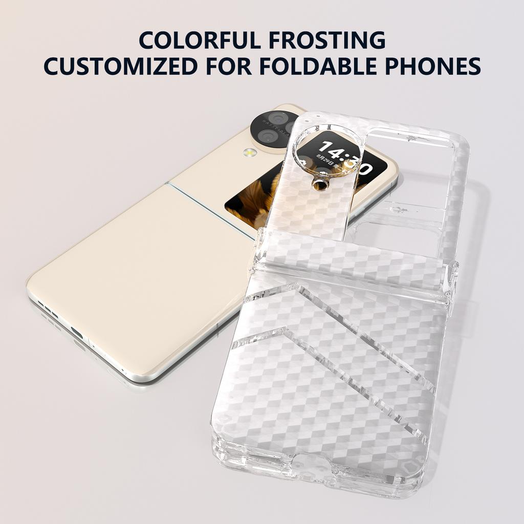 For Oppo Find N3 Flip 5G Case Matte PC Clear Phone Cover with Hinge Protection