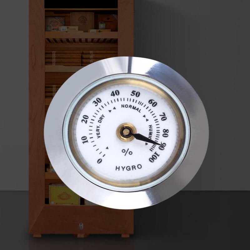 1Pcs Cigar  Humidity Gauge Tool & Glass Lens 28Mm Hygrometer Moisture Meter For Humidors Humidity Sensitive Gauge