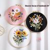 DIY Hand Embroidery Kit: Colorful Time Flowers Bridal Bouquet
