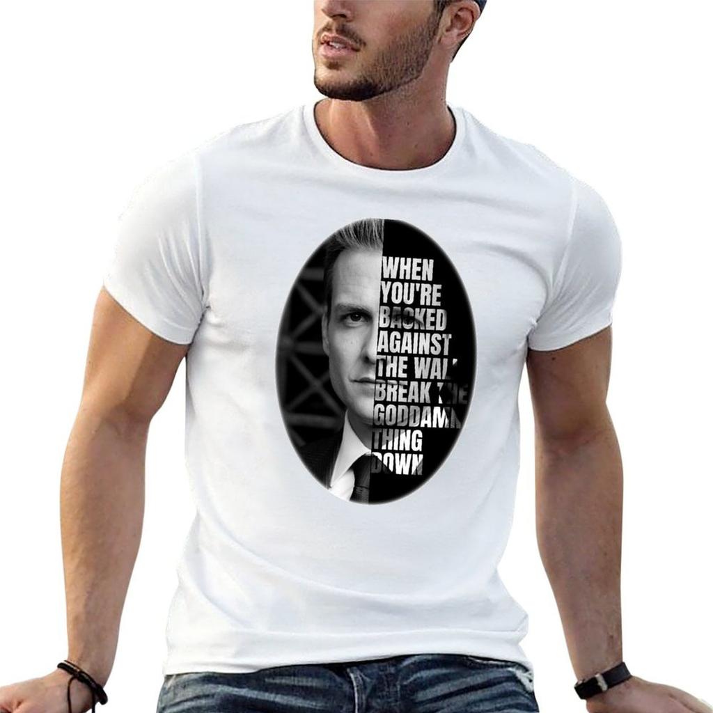 Inspiring Harvey Specter Quote Tshirt Basic Plain Short Sleeve Crew Neck Tee