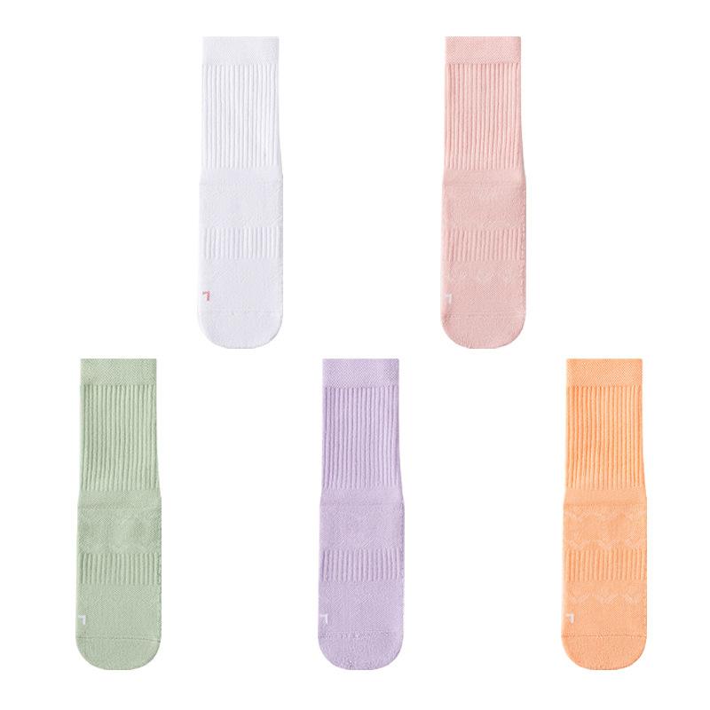 Female Autumn Yoga Towel Bottom Shock Sports Silicone Sweat Absorption Non Slip In The Tube Cotton Socks