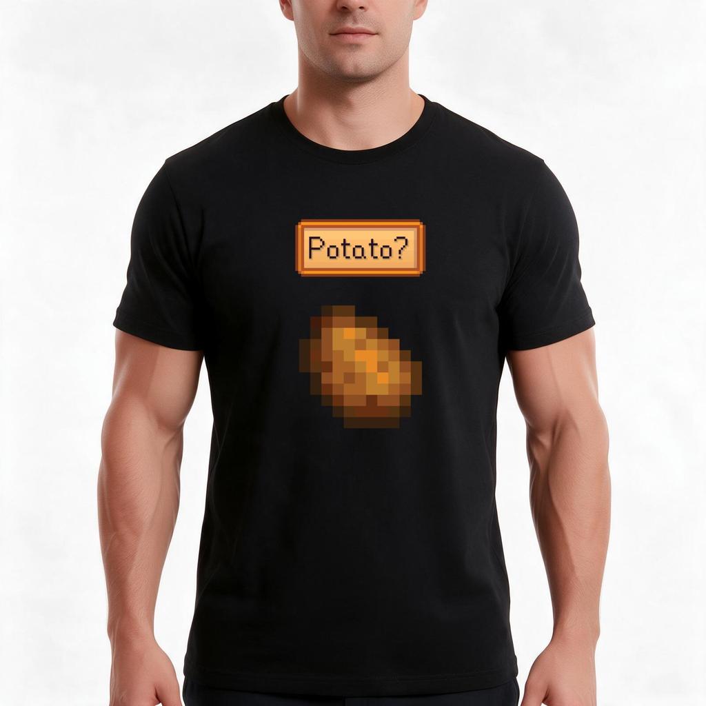 Stardew Valley Potato Tshirt Summer Casual Cotton Tee Oversized Streetwear Tops Vintage Graphic Print Unisex Men Women