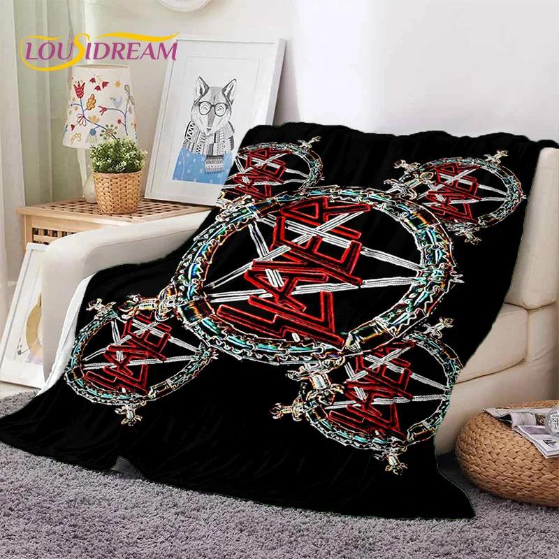 3D Rock Slayer Heavy Metal Band Soft Flannel Blankets,Throw Blanket Comfortable Blanket for Picnic Beds Sofa Home Bedroom Gifts