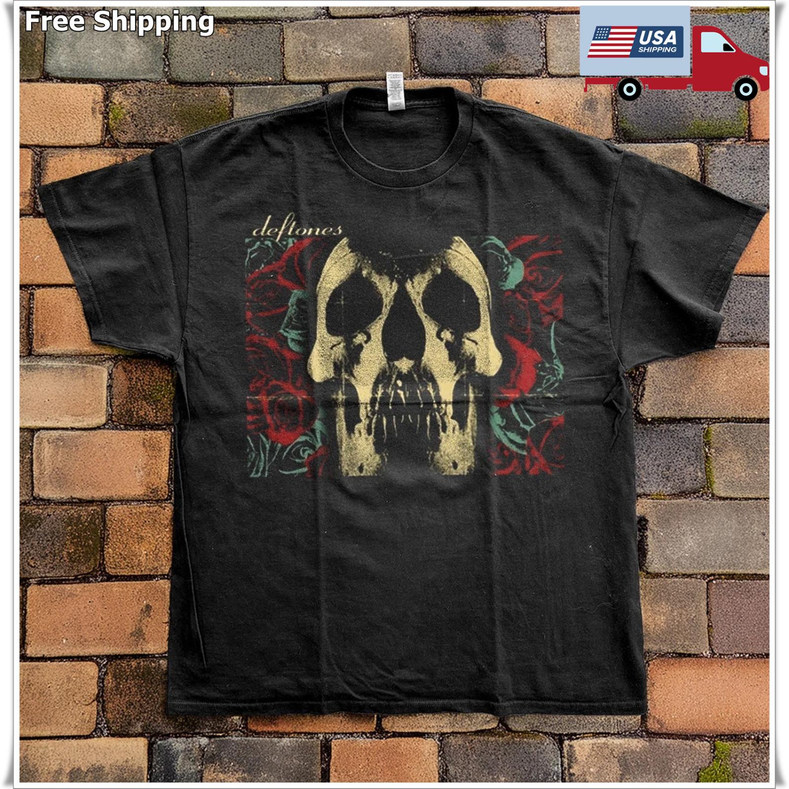 Deftones Rock Band Shirt, Black Cotton Tee Black Cotton T-shirt Size S-5XL S
