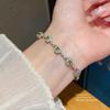 Geometric Zircon Silver And Gold Womens Fashion Bracelet With Luxurious Finish For Office Gifts
