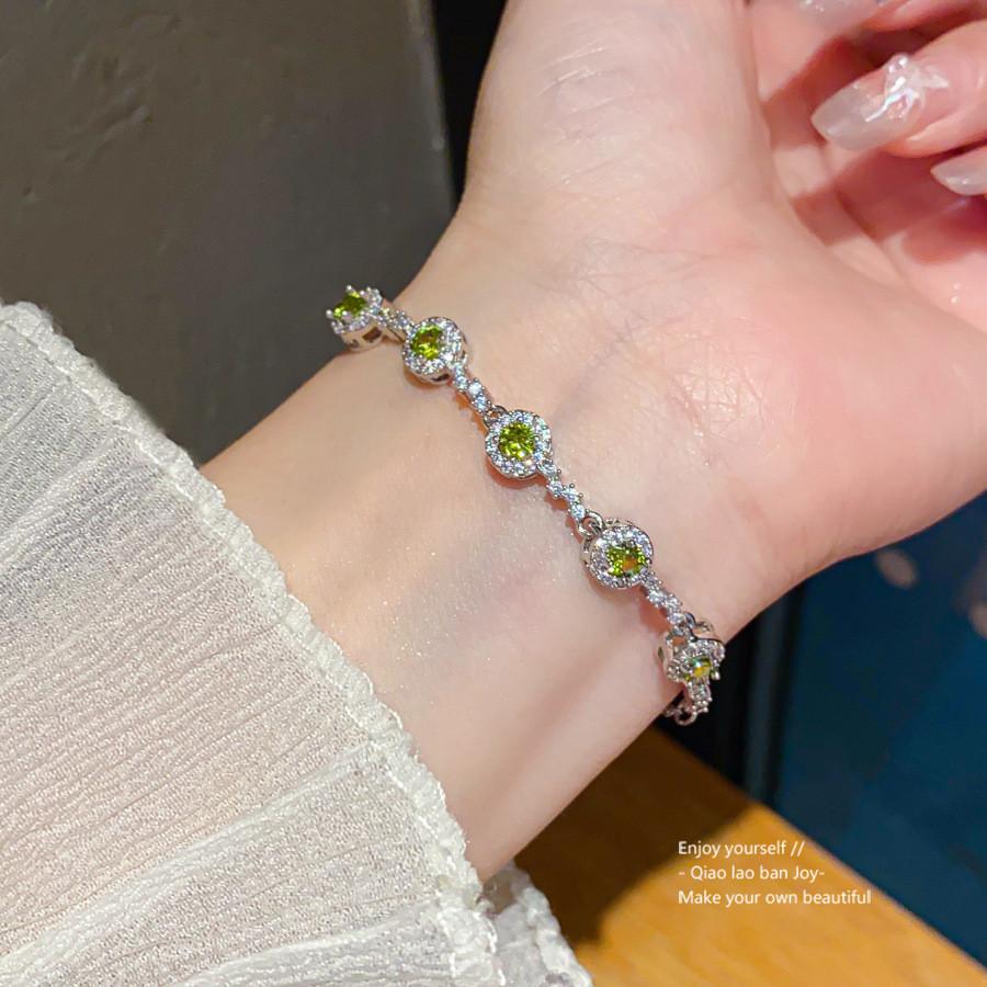 Geometric Zircon Silver And Gold Womens Fashion Bracelet With Luxurious Finish For Office Gifts