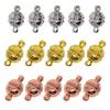 15 Sets 3 Farben Messing graviert 8 mm Kugel Magnetverschlüsse Verbinderzubehör