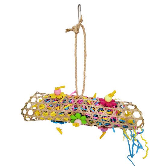 3 Peças Animal de Estimação Pássaro Papagaio Sino Bola de Rattan Pendurado Escalada Gaiola Mordida Mastigação Molar Brinquedo