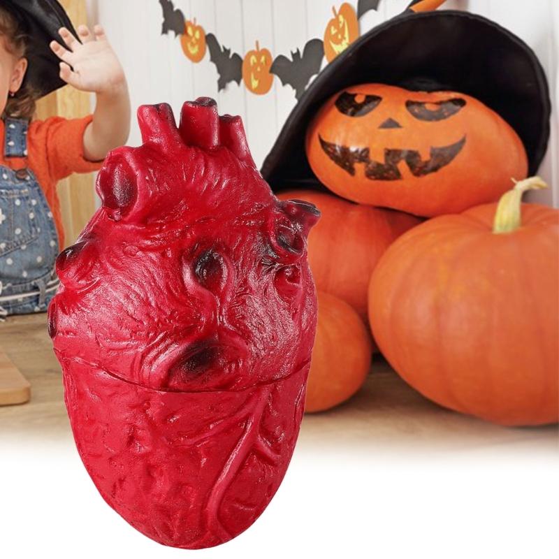 Model lidského srdce pro dekoraci halloweenské párty a děsivou děsivou simulaci části těla Event Párty potřeby