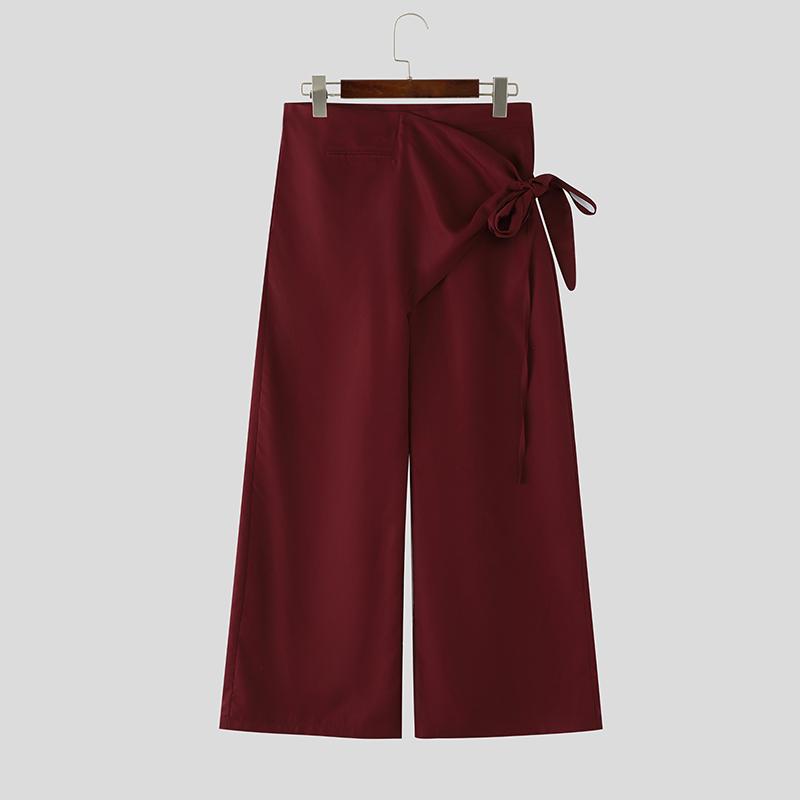 INCERUN Herren Lässige High Waist Reißverschluss Seitenstreifen Lässige Hose Hosen