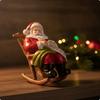 Cozy Santa Rocking Chair Figurine | Festive Holiday Character, with List