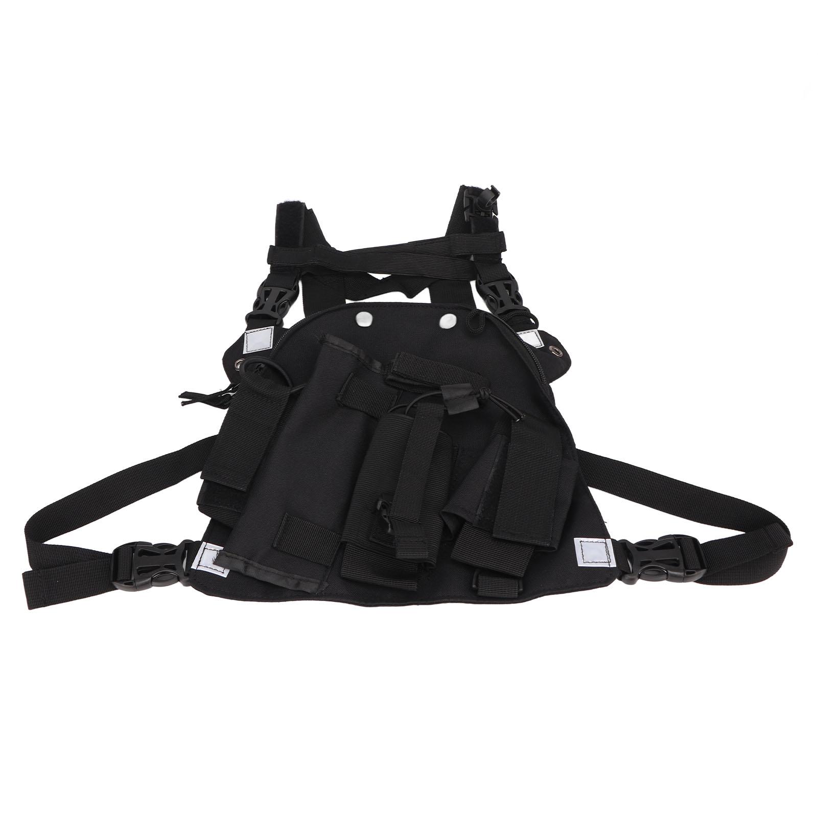 

Нагрудная сумка для радиостанции из ткани Оксфорд, универсальный нагрудный карман для рации с регулируемым плечом