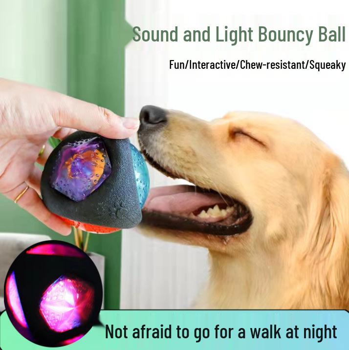 Luminous Eco-Friendly TPR Dog Toy - Bite-Resistant, Sound-Emitting Teething Toy