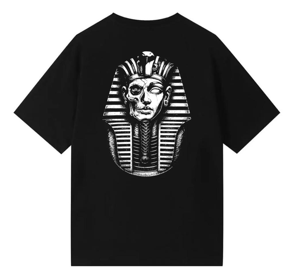 BLINKO Vertical Gothic Old English Font Vintage T-Shirt, Unisex Streetwear Punk Tee, 100% Cotton Casual Short Sleeve Top