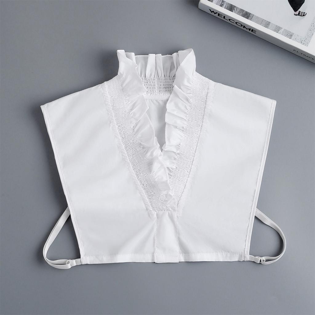 Fashion Half Shirt Style Fake Collar for Women Stand Detachable Collar Fake Girls Vintage Lace Ladies False Blouse Collar Decor
