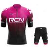 Set da ciclismo verde fluorescente Rcn Uniforme da mountain bike Maglia da ciclismo da uomo estiva Set Maglie da bici da strada Abbigliamento da bicicletta MTB