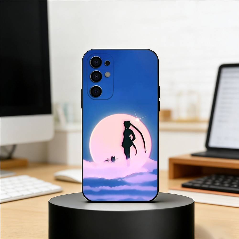 S-Sailor M-Moons Phone Case For Samsung S25,S24,S21,S22,S23,S30,Ultra,S20,Plus,Fe,Lite,Note,10,Black Cover