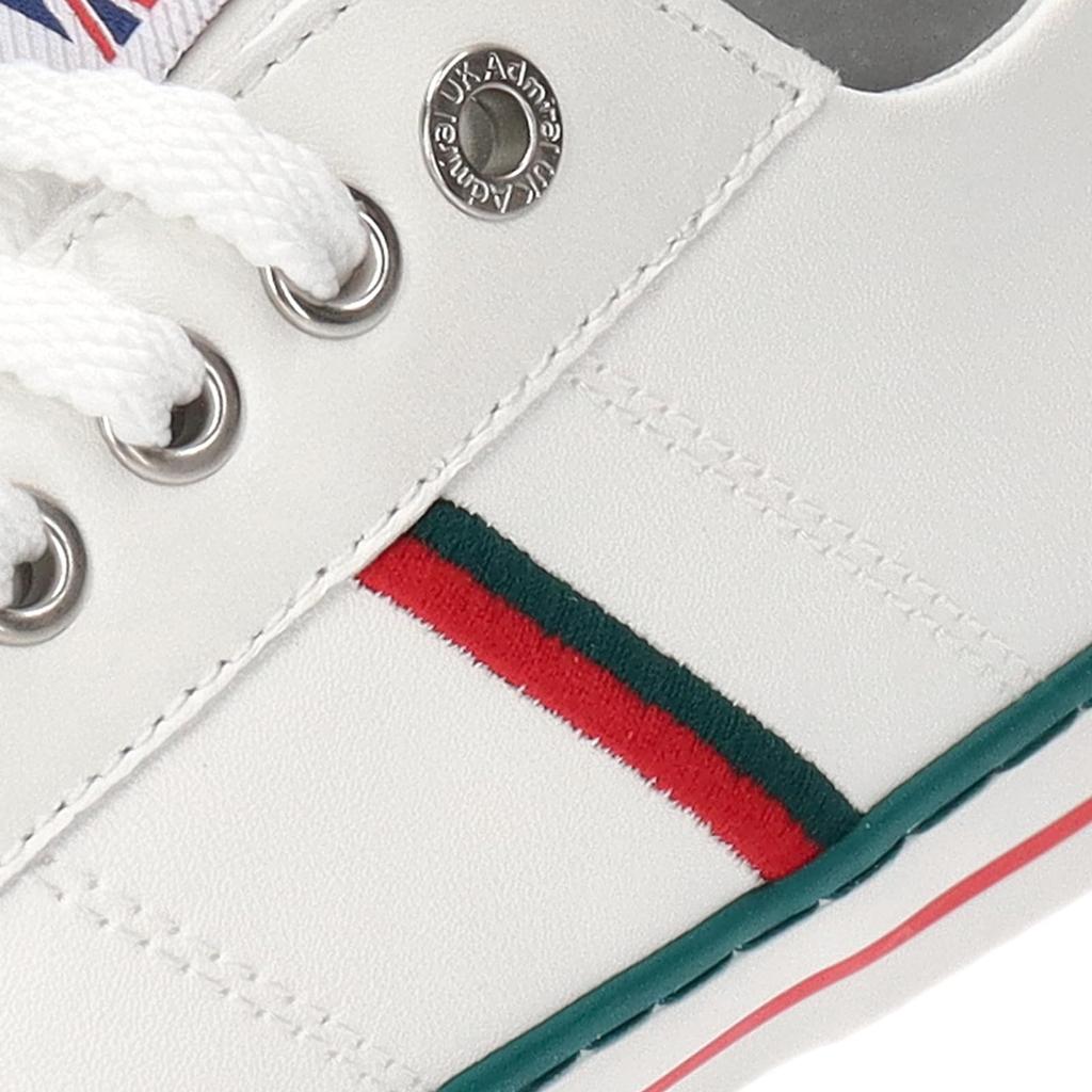 Admiral WATFORD AD601 Sneakers, Unisex, White/Green, Size 25.0cm