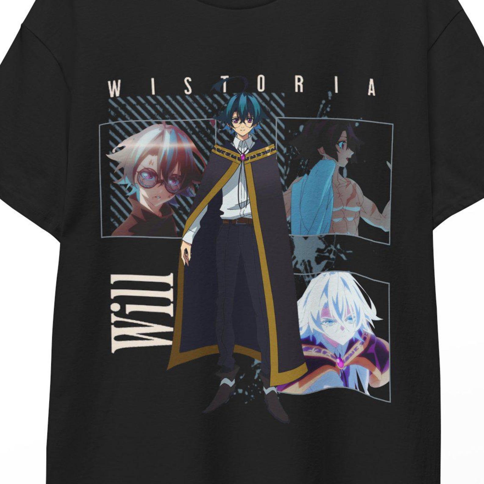 Wistoria Anime T-Shirt Will Serfort Elfaria Manga Tee Fantasy Sword Magic Graphic Shirt Gift for Anime Lovers Unisex Manga Aesthetic Cosplay S