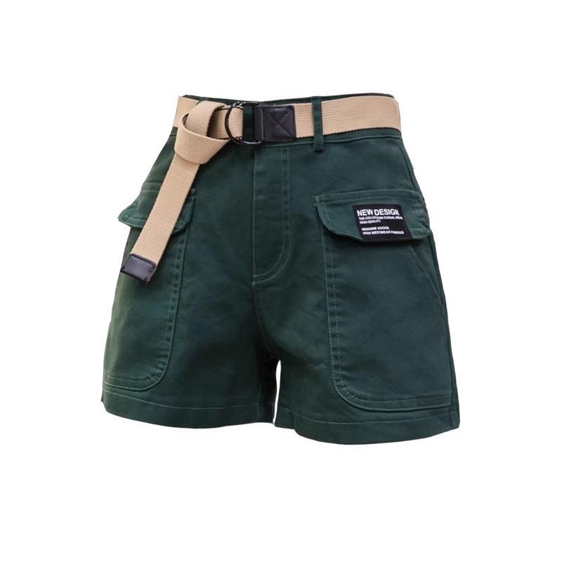 Elastic Denim Shorts Women's Summer Small Looking Thin and Tall Versatile Loose Wide Legs White Denim Shorts High Waist Relaxed Fit Casual Shorts