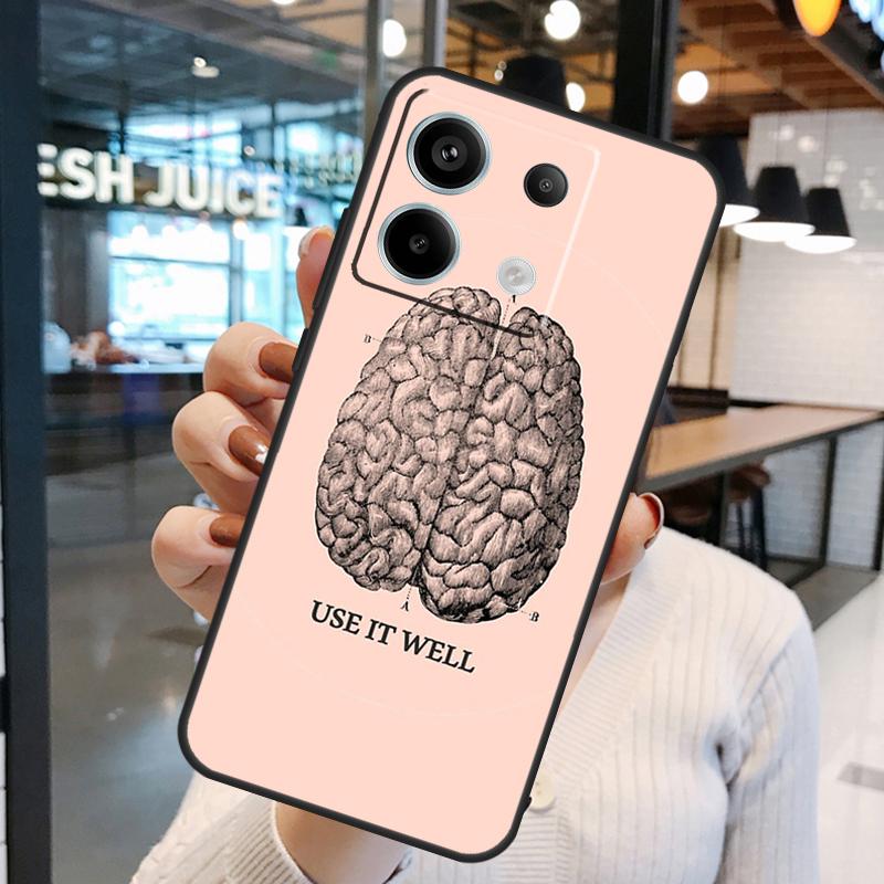 Anatomia Mózg Etui Dla Xiaomi Redmi Note 11 9 10 12 13 14 15 Pro Plus Redmi 15 15C 10C 12C 13C 14C Pokrowiec