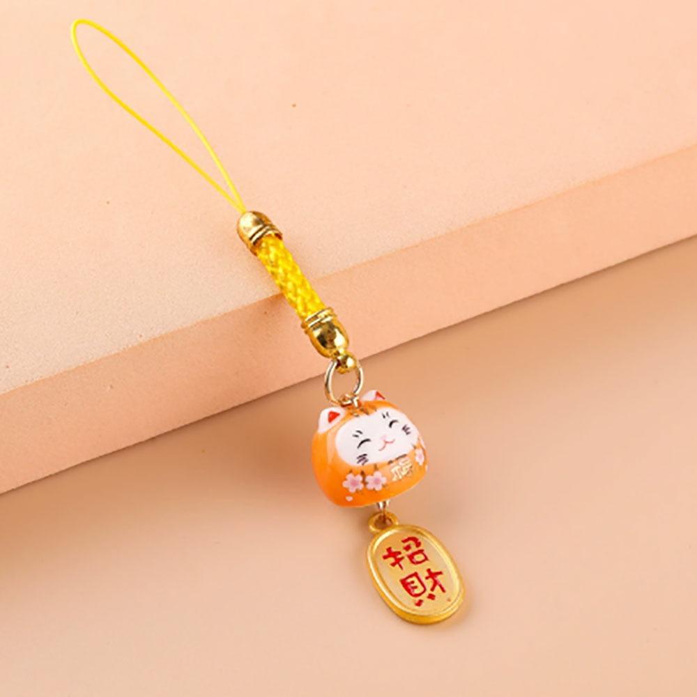 Rope Decor Hang Lanyard Phone Key Strap Lucky Cat Phone Straps Bag  Accessories