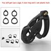 Newest!!!  V6 Version 3D Printed Double-Arc Chastity Device with 4 Size Ring, Penis Ring Lock Cage Cock Belt, Adult Sex Toys