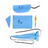 SLADE 5-Piece Saxophone Cleaning Kit: 3D Bore Brush, Bore Brush Cloth, Polishing Cloth, Triangular Cloth, Mouthpiece Brush.