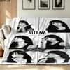 1PC Aitana Custom Name Patterned Flannel Blanket Suitable For All Seasons for Home Decor Warmth and Comfort Gifts Holiday Present