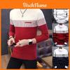 Men's Casual Round Neck Striped Knitwear Jumper With Slim Fit Design