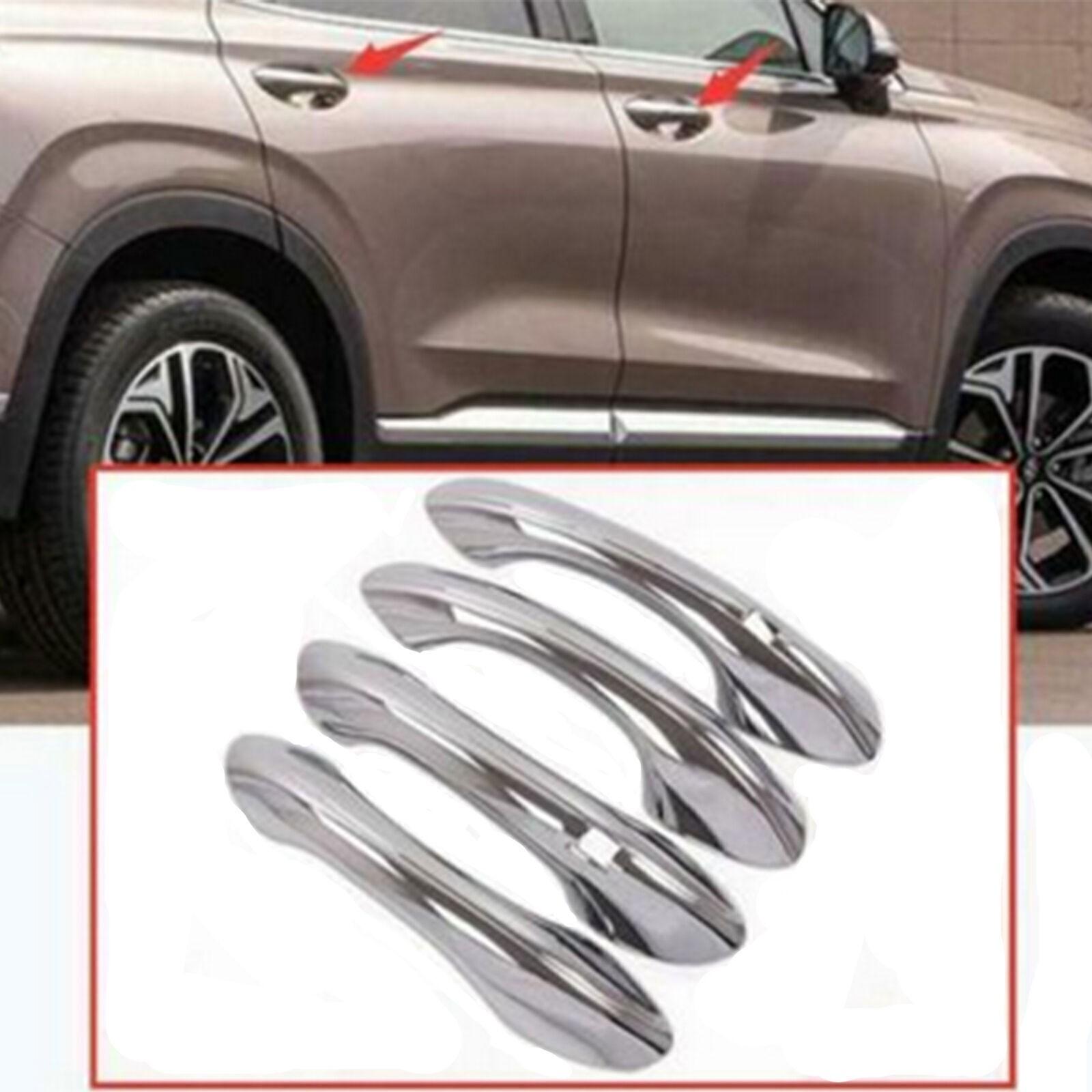 For Hyundai Santa Fe 19-23 Chrome Car External Door Handle Molding cover Trim